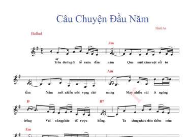 Câu Chuyện Đầu Năm sheet có lời 
