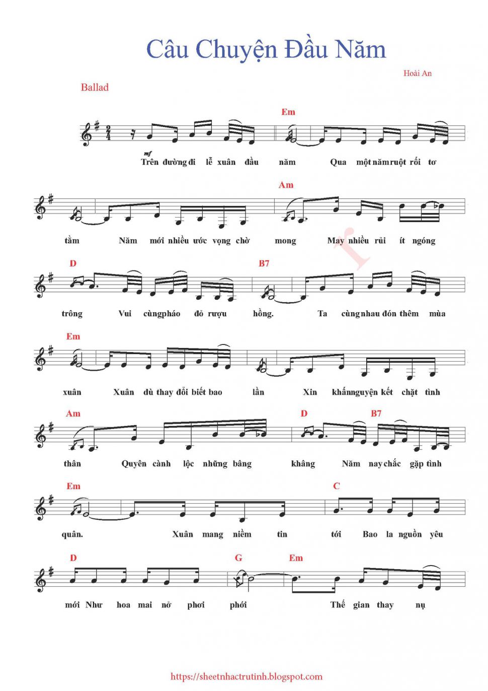 Câu Chuyện Đầu Năm sheet