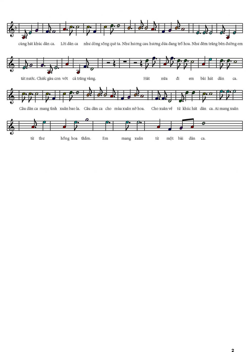 Đêm Giao Thừa Nghe Một Khúc Dân Ca sheet có lời 