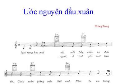 Ước Nguyện Đầu Xuân sheet có lời 
