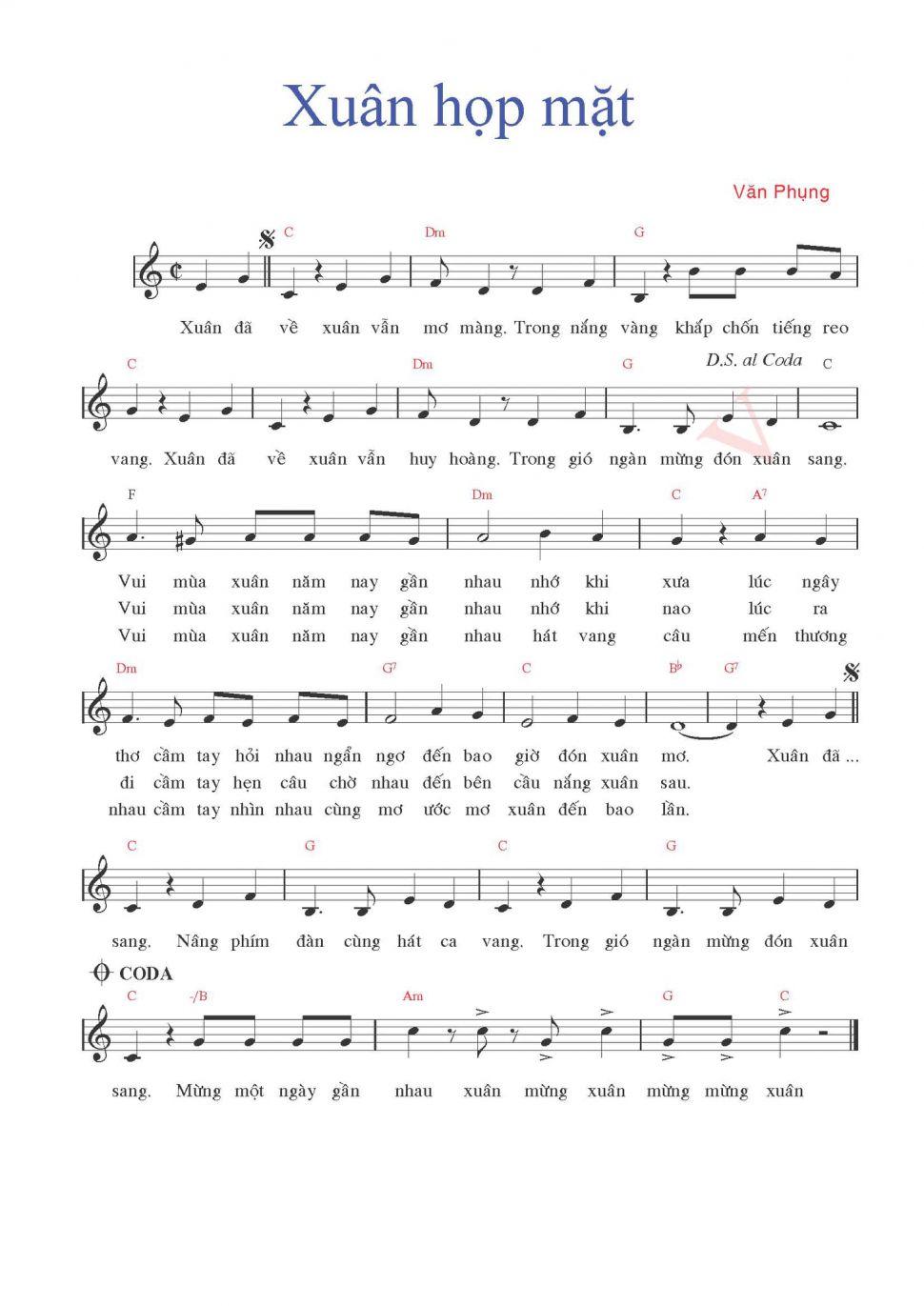 Xuân Họp Mặt sheet