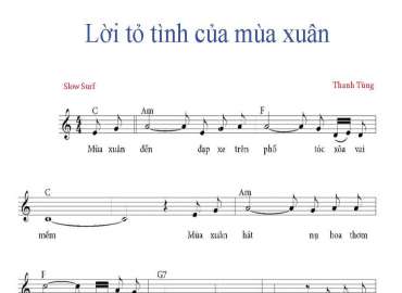 Lời Tỏ Tình Của Mùa Xuân sheet có lời 