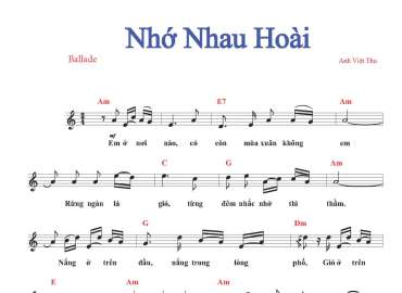 Nhớ Nhau Hoài sheet có lời