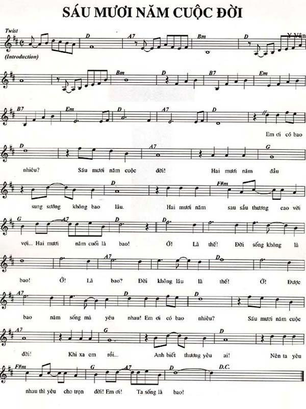 60 năm cuộc đời sheet có lời