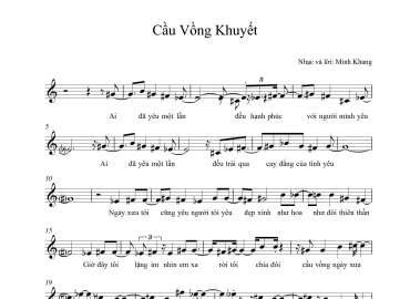 Cầu Vồng Khuyết sheet có lời