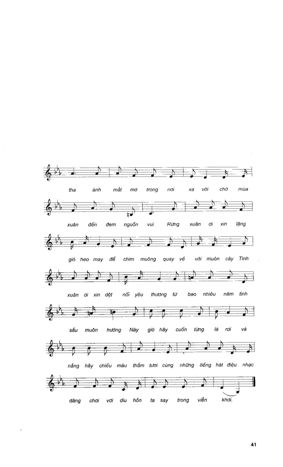 Điệp Khúc Mùa Xuân sheet có lời