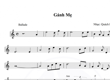 Gánh Mẹ Sheet có lời