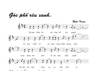 Góc Phố Rêu Xanh sheet có lời