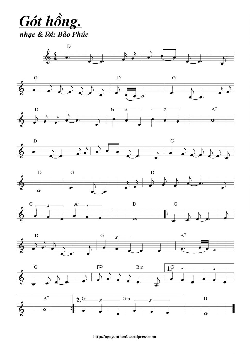 Gót Hồng sheet có lời