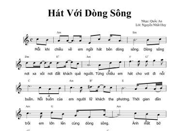 Hát Với Dòng Sông sheet có lời