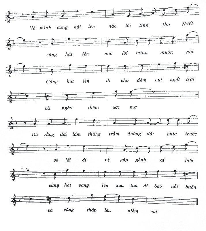 Hãy Hát Lên sheet có lời