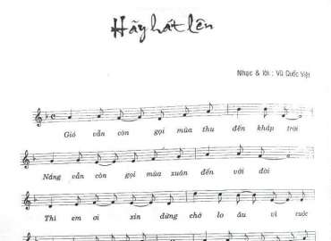 Hãy Hát Lên sheet có lời