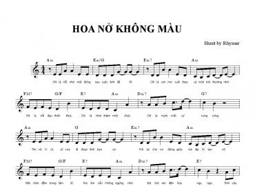 Hoa Nở Không Màu sheet có lời