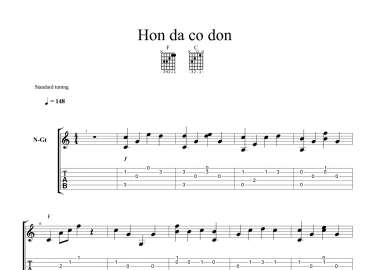 Hòn ĐáCô Đơn sheet có lời