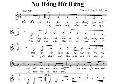 Nụ Hồng Hờ Hững sheet có lời