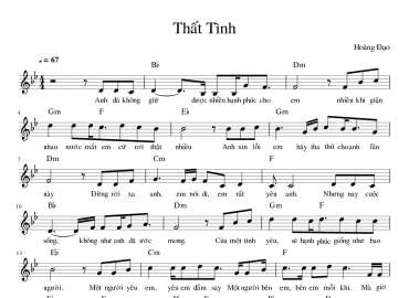 Thất Tình sheet có lời 