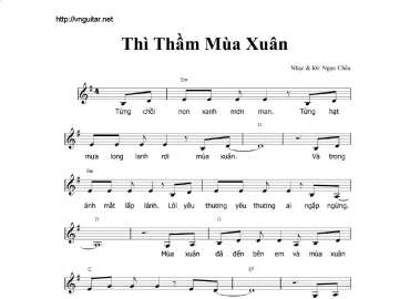 Thì Thầm Mùa Xuân sheet có lời