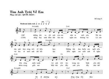 Tim Anh Trôi Về Em sheet có lời