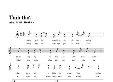 Tình Thơ sheet có lời