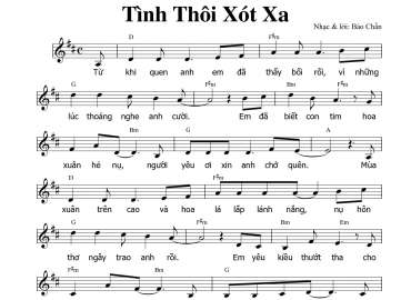 Tình Thôi Xót Xa sheet có lời
