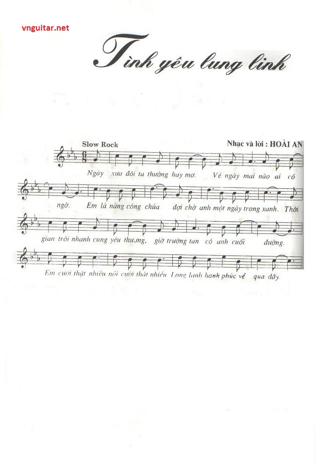 Tình Yêu Lung Linh sheet có lời