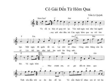 Cô gái đến từ hôm qua sheet có lời