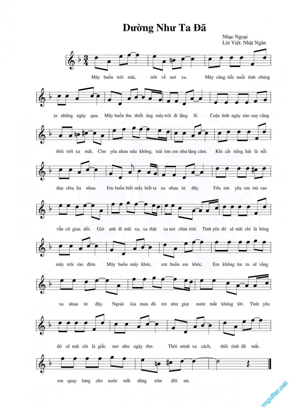 Dừng như ta đã sheet có lời