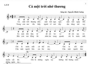 Cả một trời thương nhớ sheet có lời 