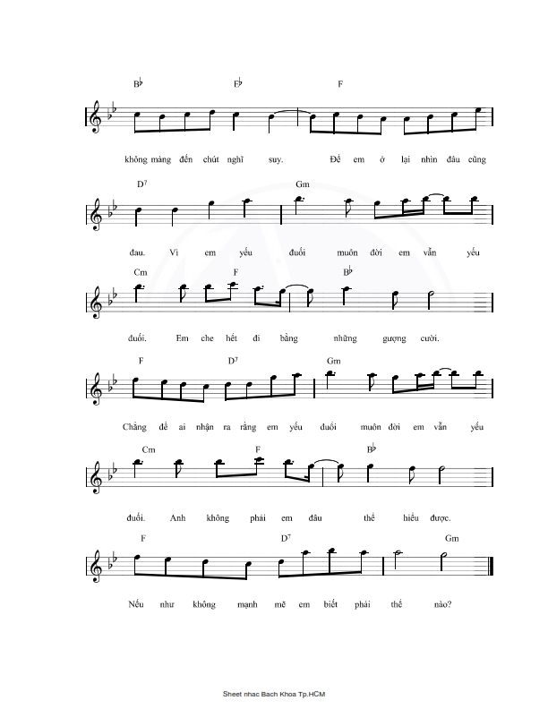 Gửi người yêu cũ sheet có lời