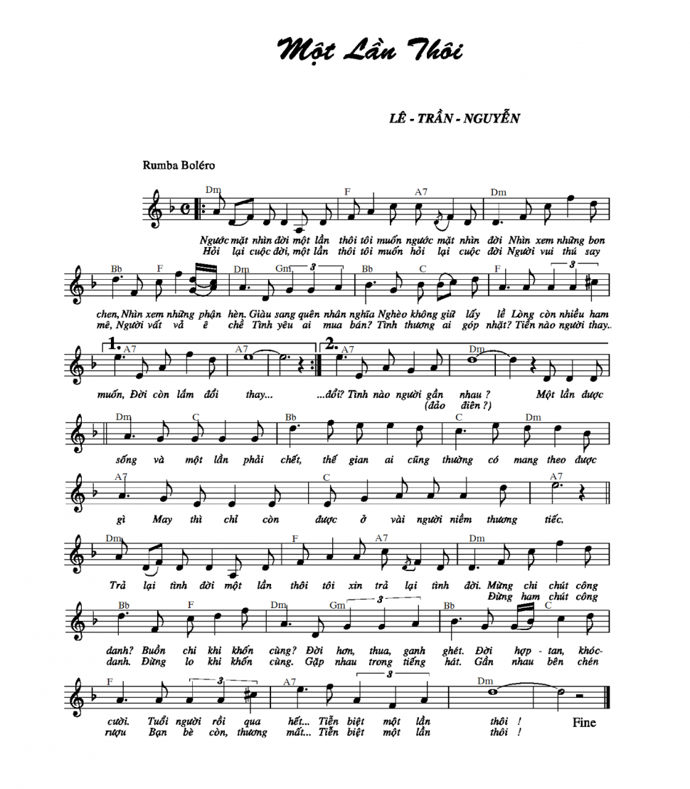 Một lần thôi sheet có lời 