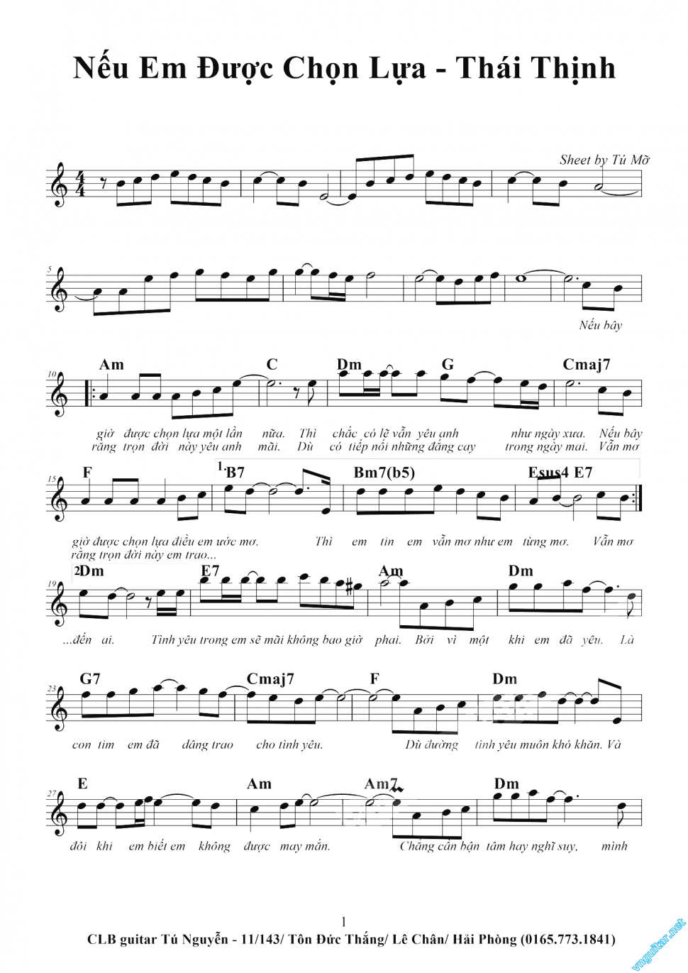 Nếu em được lựa chọn sheet có lời 