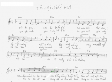 Tìm lại giấc mơ sheet có lời 