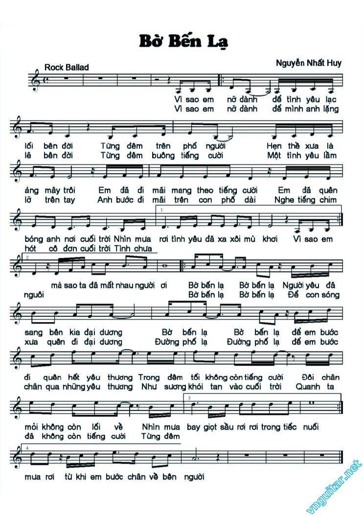 Bến Bờ Lạ sheet có lời 