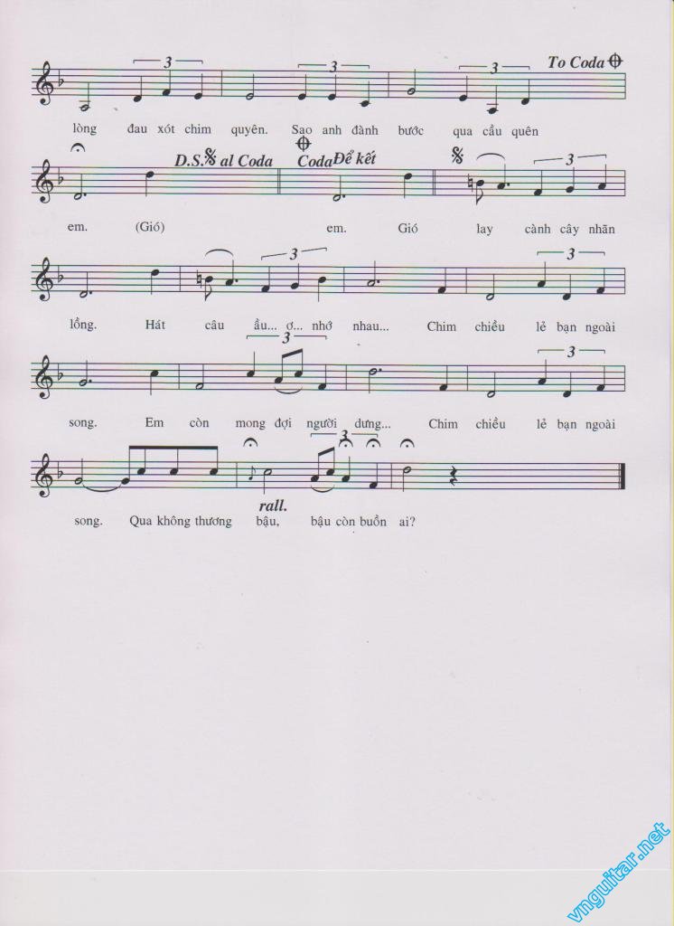 Thương Nhớ Người Dưng sheet có lời 