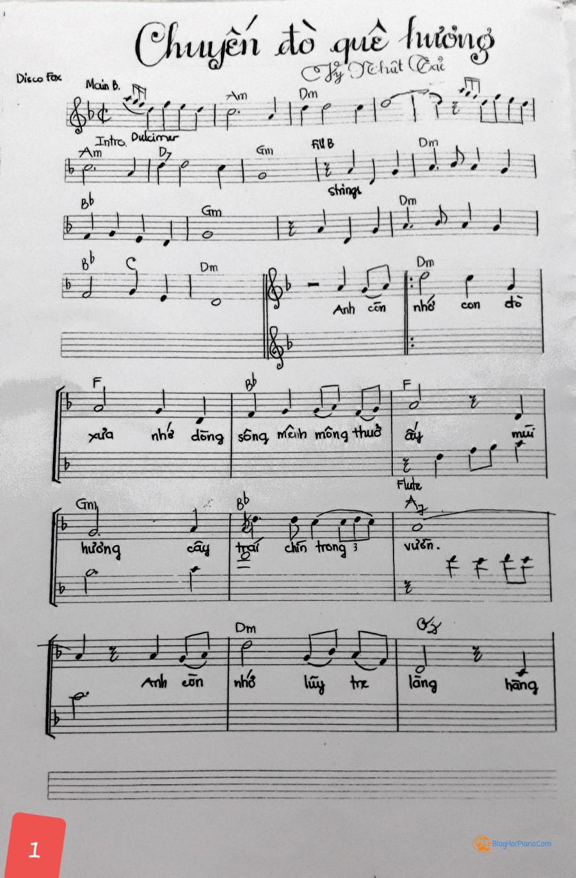 Chuyến Đò Quê Hương sheet có lời