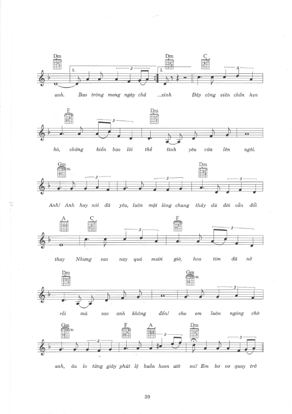 Hoa Mười Giờ sheet có lời