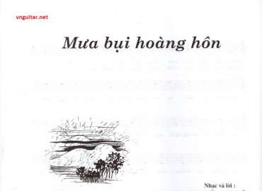 Mưa Bụi hoàng hôn sheet có lời