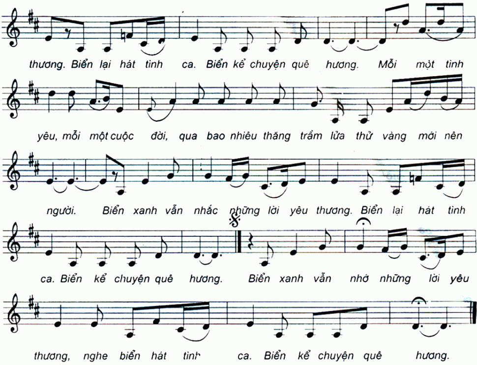 Biển hát chiều nay sheet có lời