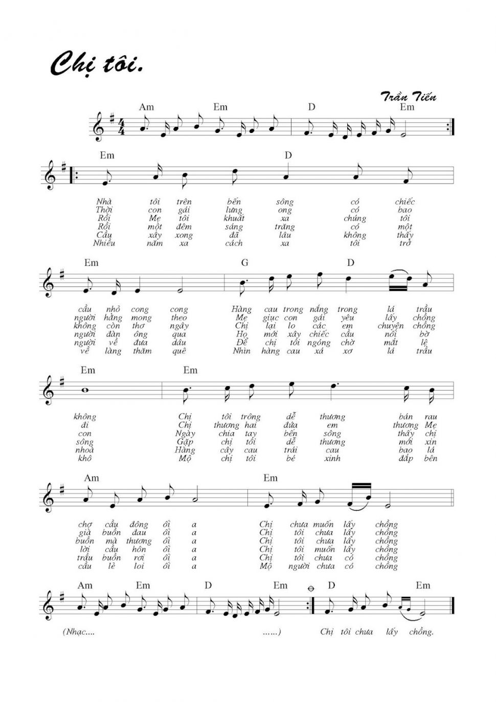 Chị tôi sheet có lời