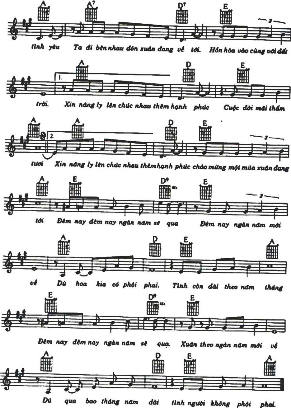 Khúc giao mùa sheet có lời