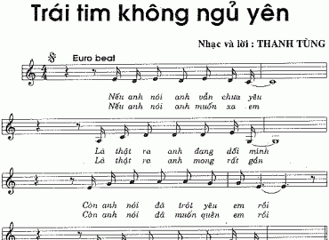 Trái tim không ngủ yên sheet có lời
