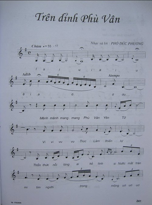 Trên đỉnh phù vân sheet có lời