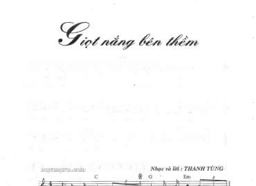 Giọt nắng bên thềm sheet có lời