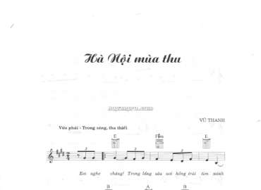 Hà Nội mùa thu sheet có lời