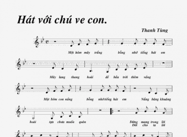 Hát Với Chú Ve Con sheet có lời