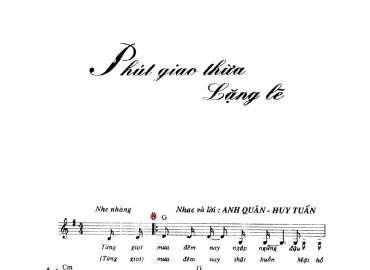 Phút giao thừa lặng lẽ sheet có lời