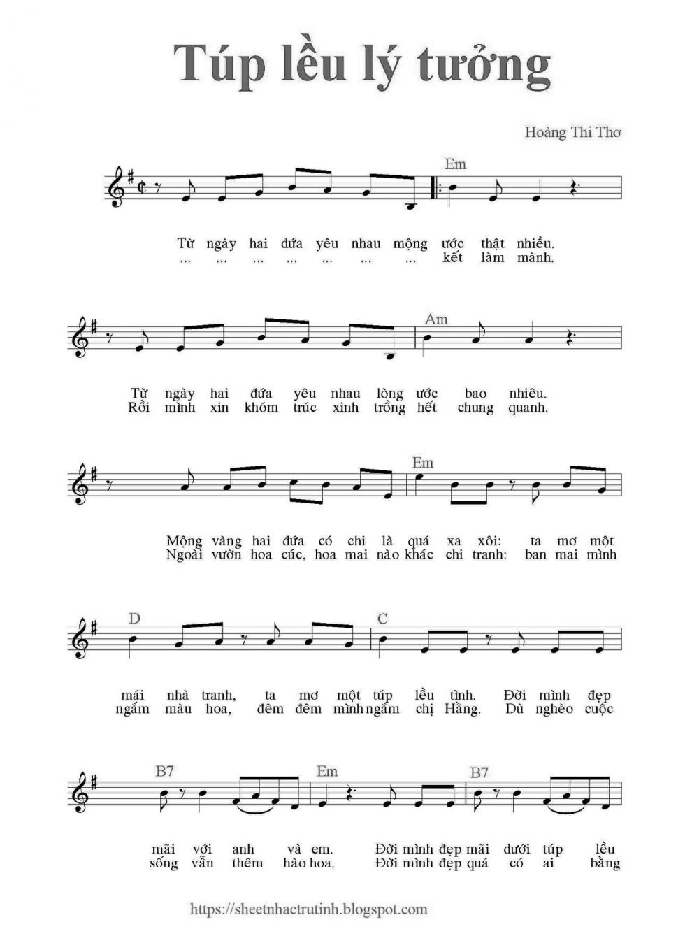 Túp lều lý tưởng sheet có lời