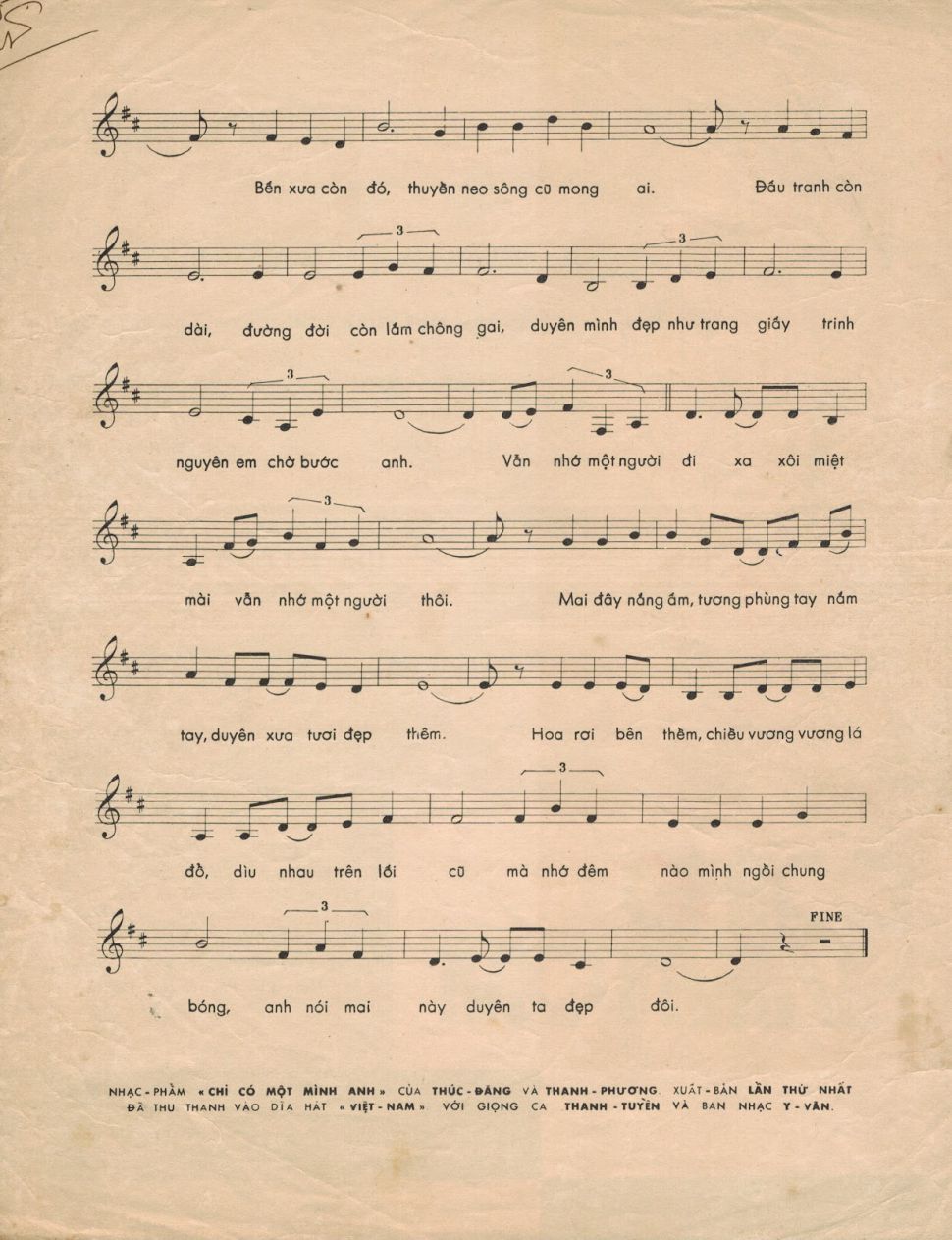 Chỉ còn mình anh sheet có lời