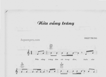 Nửa vầng trăng sheet có lời