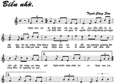 Biển nhớ sheet có lời